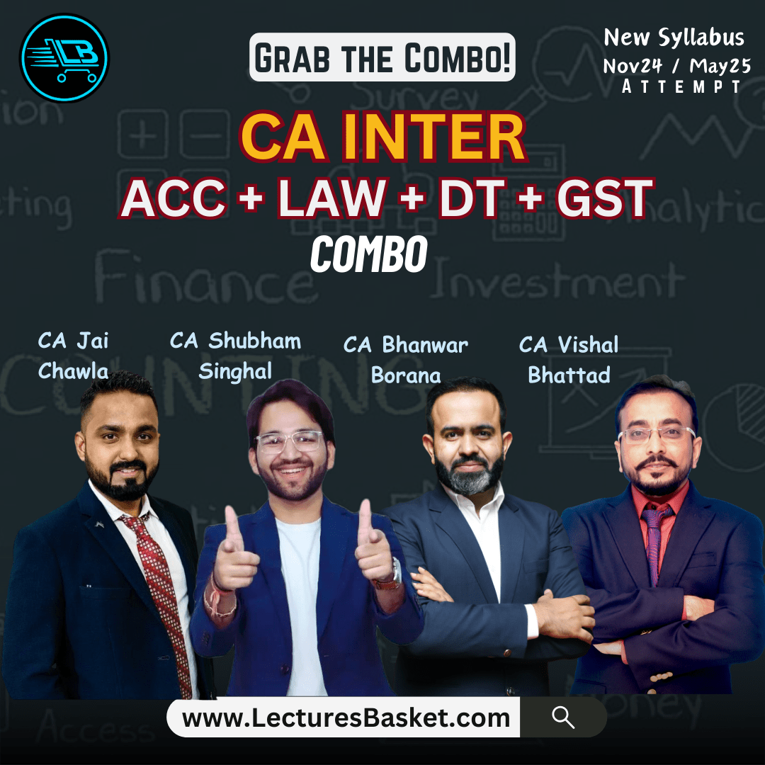 CA INTER COMBO OF ADVANCED ACCOUNT LAW DT AND GST REGULAR BATCH BY